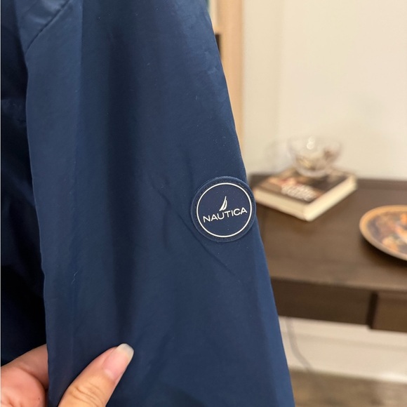 Nautica Blue Windbreaker Jacket with Sporty Design - Picture 3 of 5